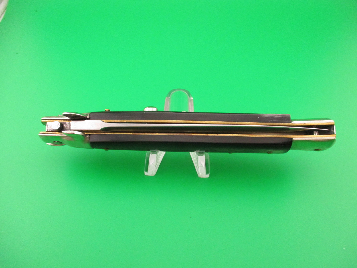 LATAMA WALT'S 28cm Classic Dark Horn Dagger Grind switchblade knife 5mm