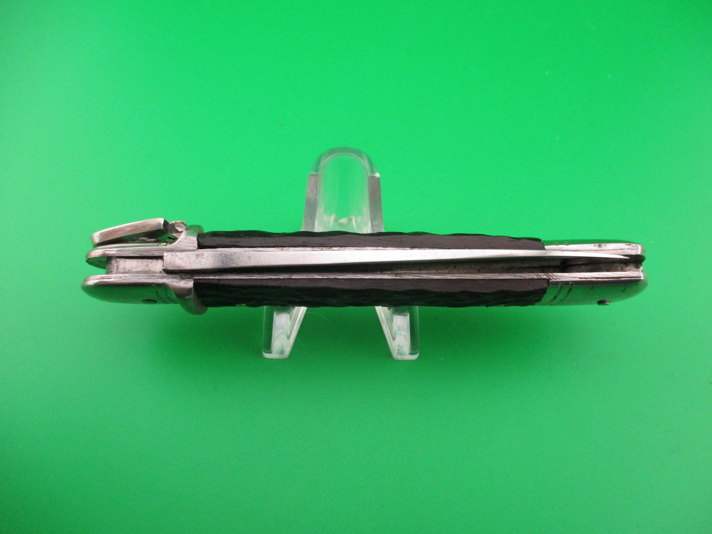 SOLINGEN Kissing Crane 11cm German Lever Dark Jigged Bone vintage automatic knife