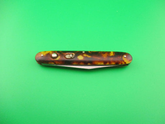 SCHRADE CUT CO 3 3/8" Cigar Jack Tortoise vintage automatic knife 1404 3/4S