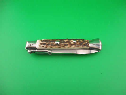 AGA CAMPOLIN 23cm Italian Swing Guard Stag Bayonet blade automatic knife 2012