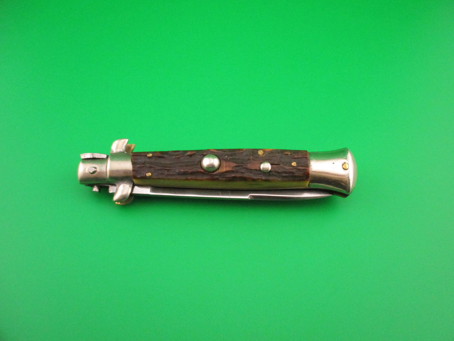 C JUL HERBERTZ IMPORT 20cm Italian Transitional Stag Red Dot automatic knife