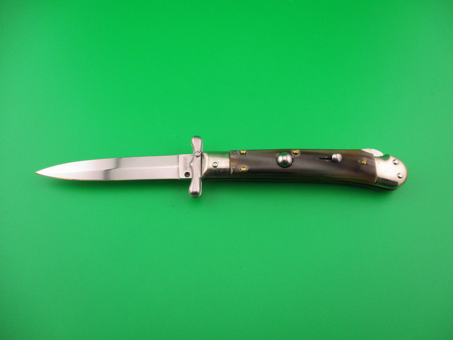 ROSTFREI 19cm Italian Medici Horn Swing guard dagger automatic knife