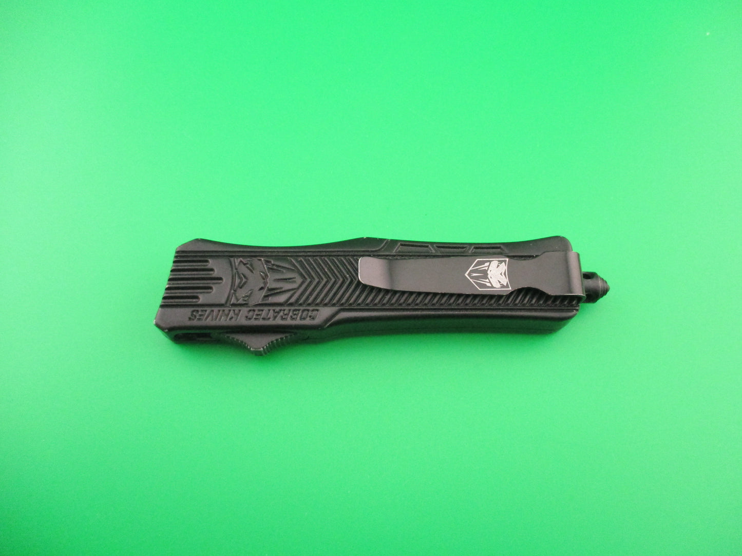 Cobratech CTK-1 SBCTK-1SDNS 7 inch Black Drop point OTF DA automatic knife