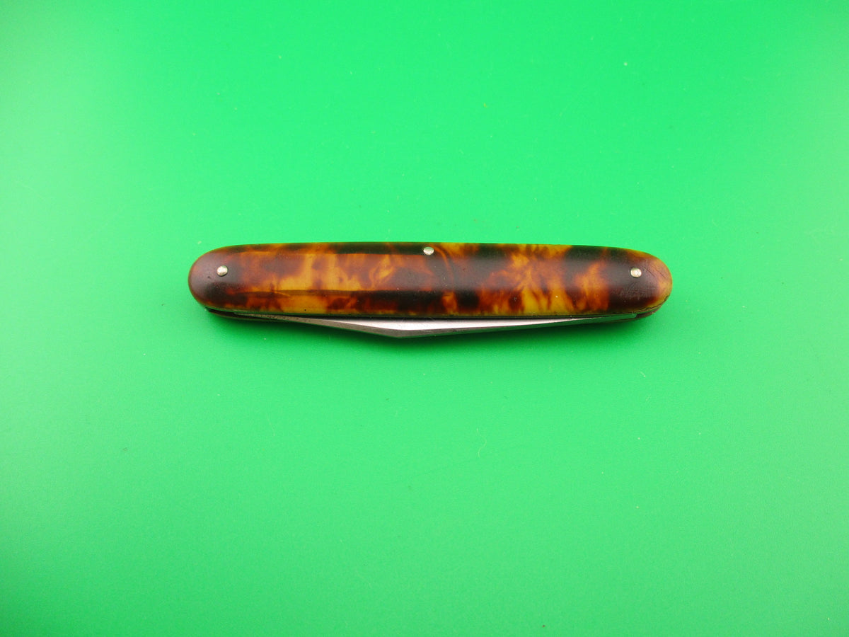 SCHRADE CUT CO 3 3/8" Cigar Jack Tortoise vintage automatic knife 1404 3/4S