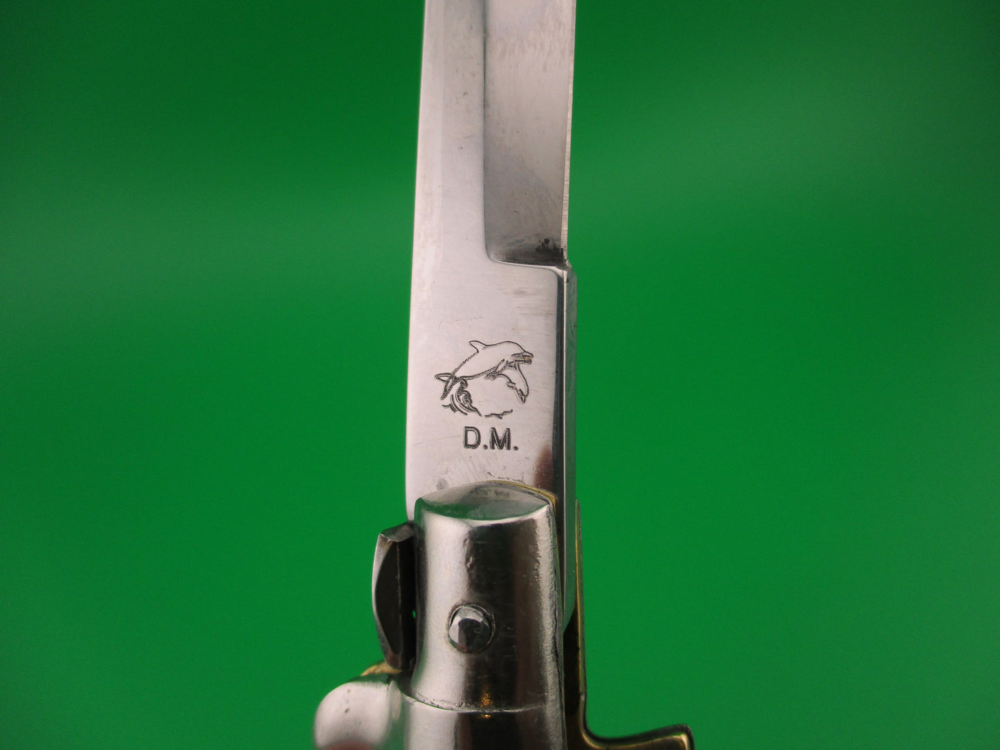 MANIAGO ITALY D.M. Dolphin 18cm Italian Picklock modern Pearlex automatic knife