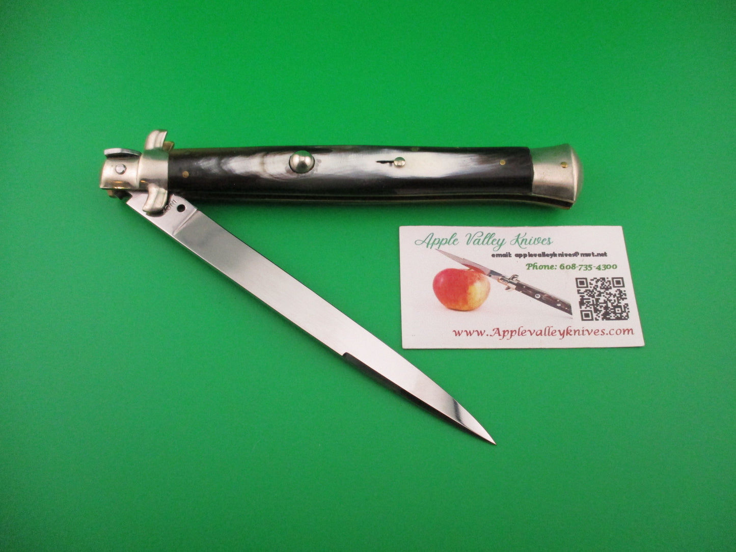 INOX 33cm Italian FAT Transitional Swedge Brazilian Horn Vintage 1960s automatic knife