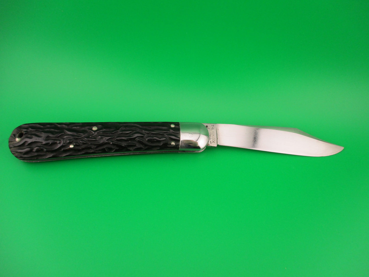 Flylock Hunter 11000 Black Wormgroove switchblade knife w/ Strong ETCH