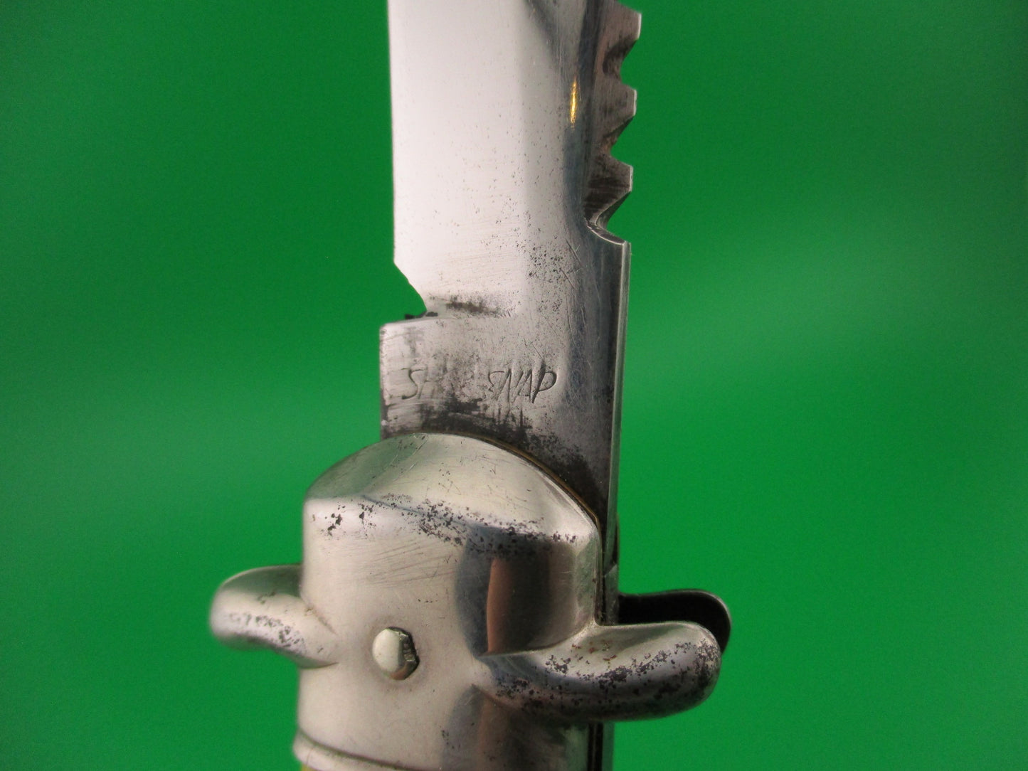 COLONIAL SHUR-SNAP Jumbo Jack #3301S Yellow vintage 1950s switchblade knife
