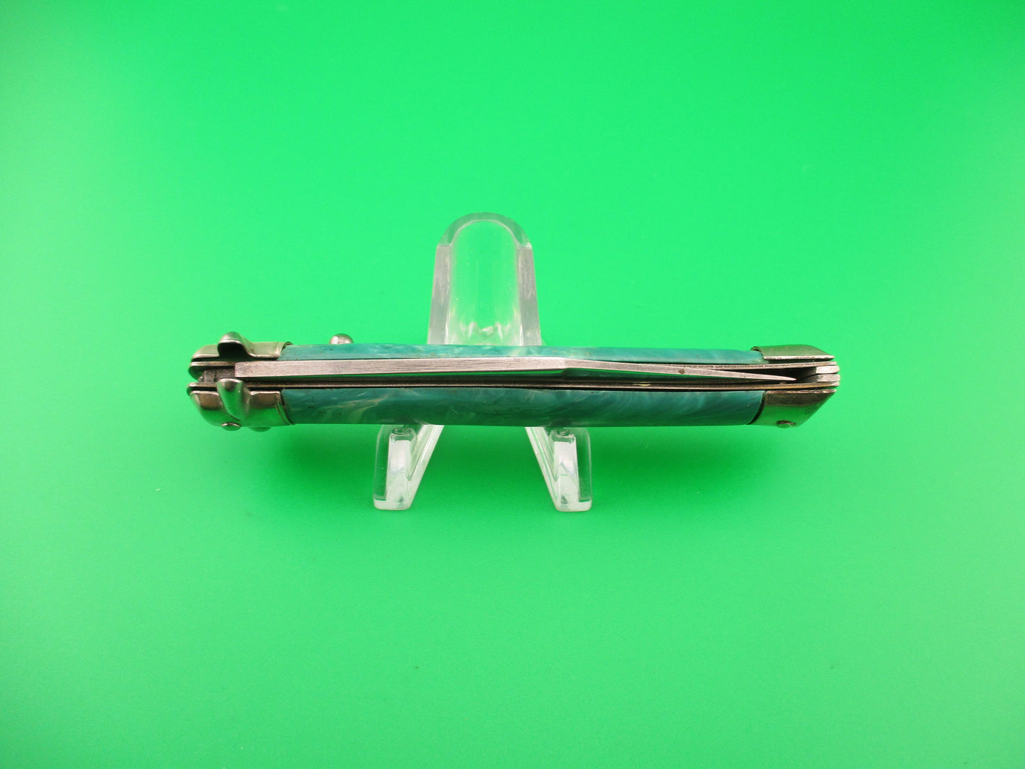 COLONIAL SHUR SNAP Bowtie 3rd Gen Rare GREEN Vintage bowtie switchblade