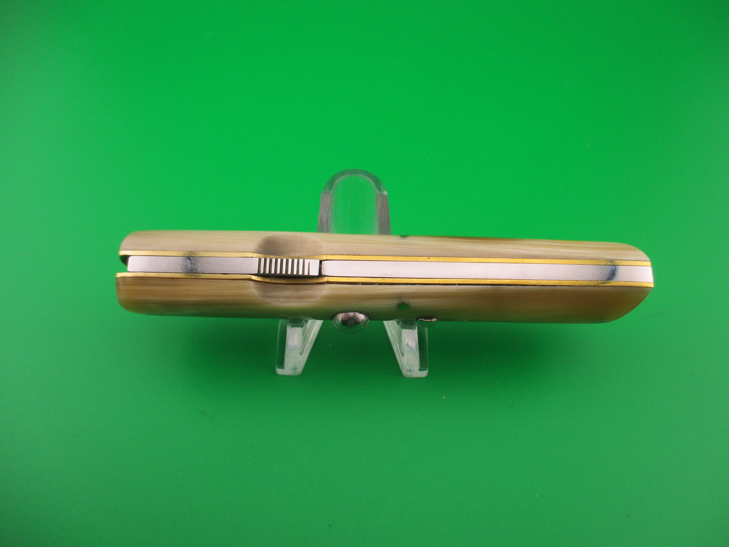 CEM MANIAGO 21cm Italian lockback Honey & Cream horn DM automatic knife