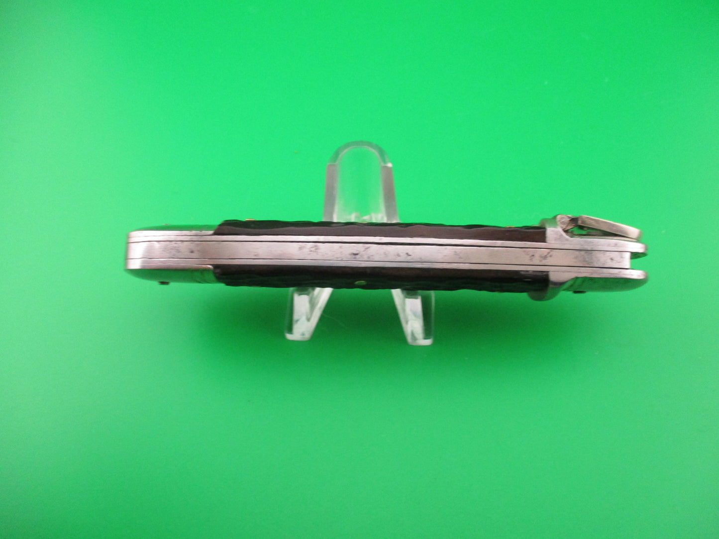 SOLINGEN Kissing Crane 11cm German Lever Dark Jigged Bone vintage automatic knife