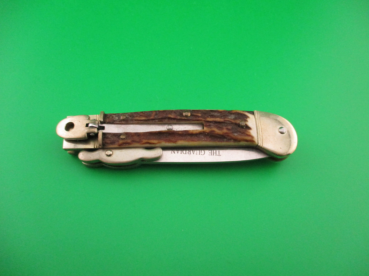 Hubertus SOLINGEN 10cm (closed) German Guardian Stag automatic knife