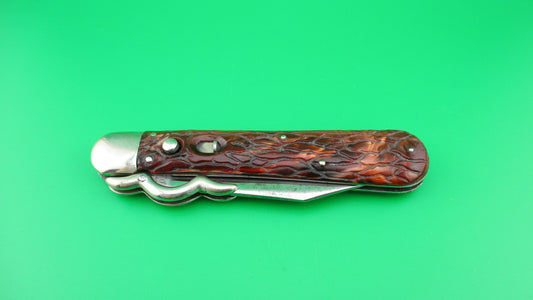 PRESTO Lazy W Folding Guard Hunter Wormgroove switchblade knife
