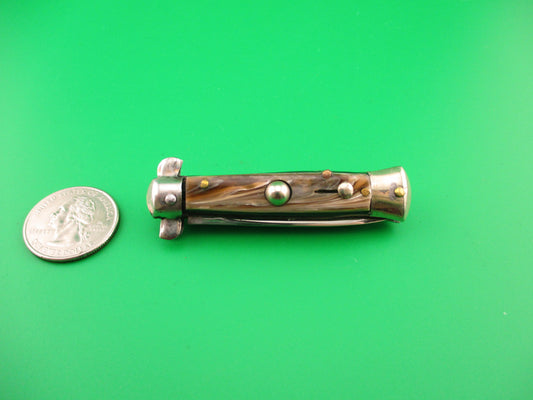 RARE INOX 12cm Italian Derby Totem BoBc vintage 1960s automatic knife