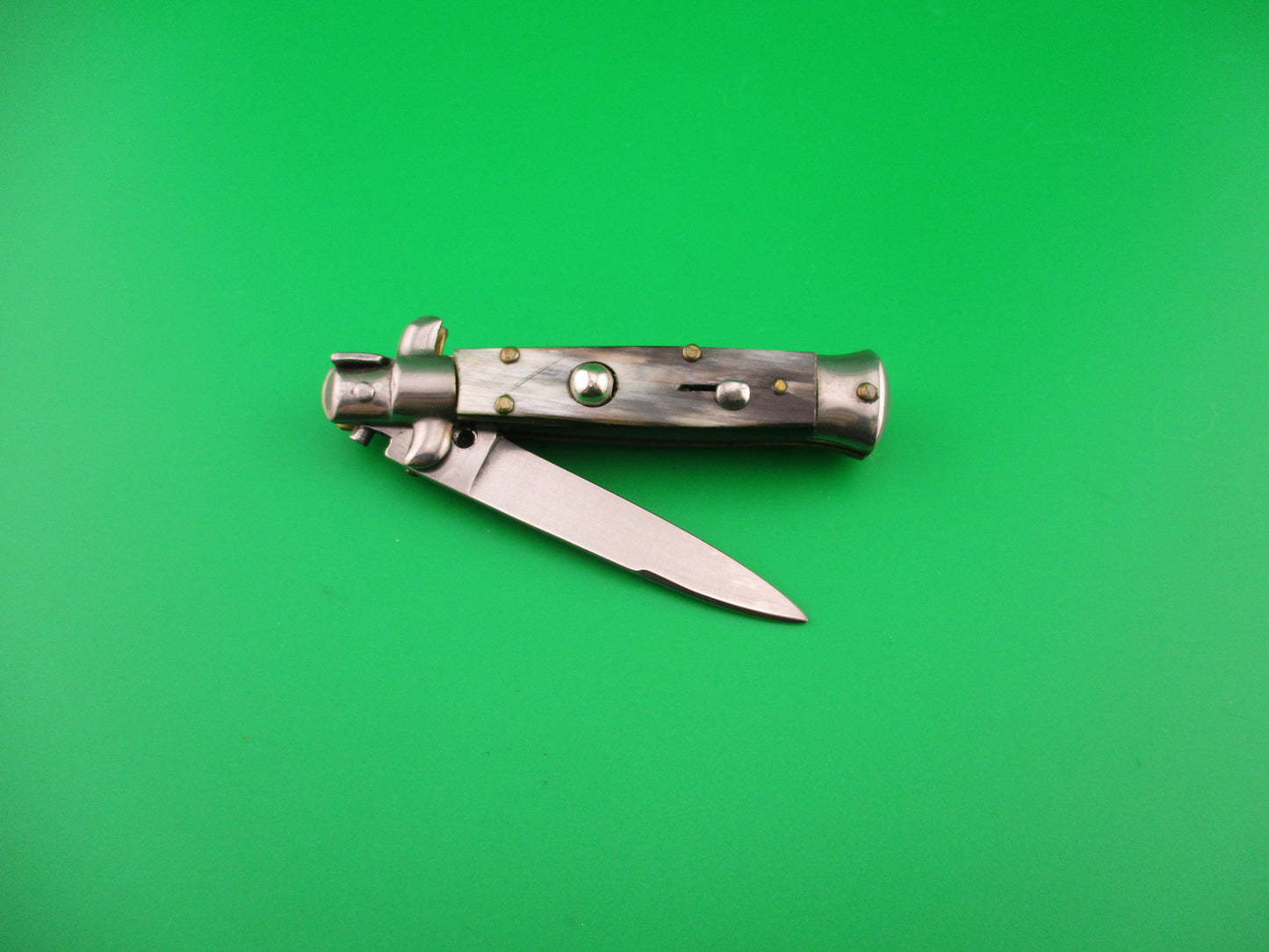 ROSTFREI 14cm Italian Swivel bolster Swedge Horn automatic knife