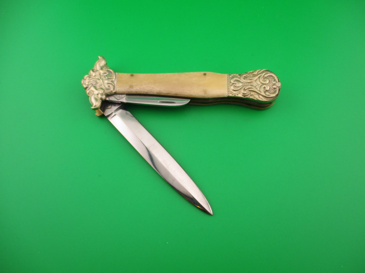 JTK Custom 9 inch Old English Style Dagger blade Pen Blade Release automatic knife