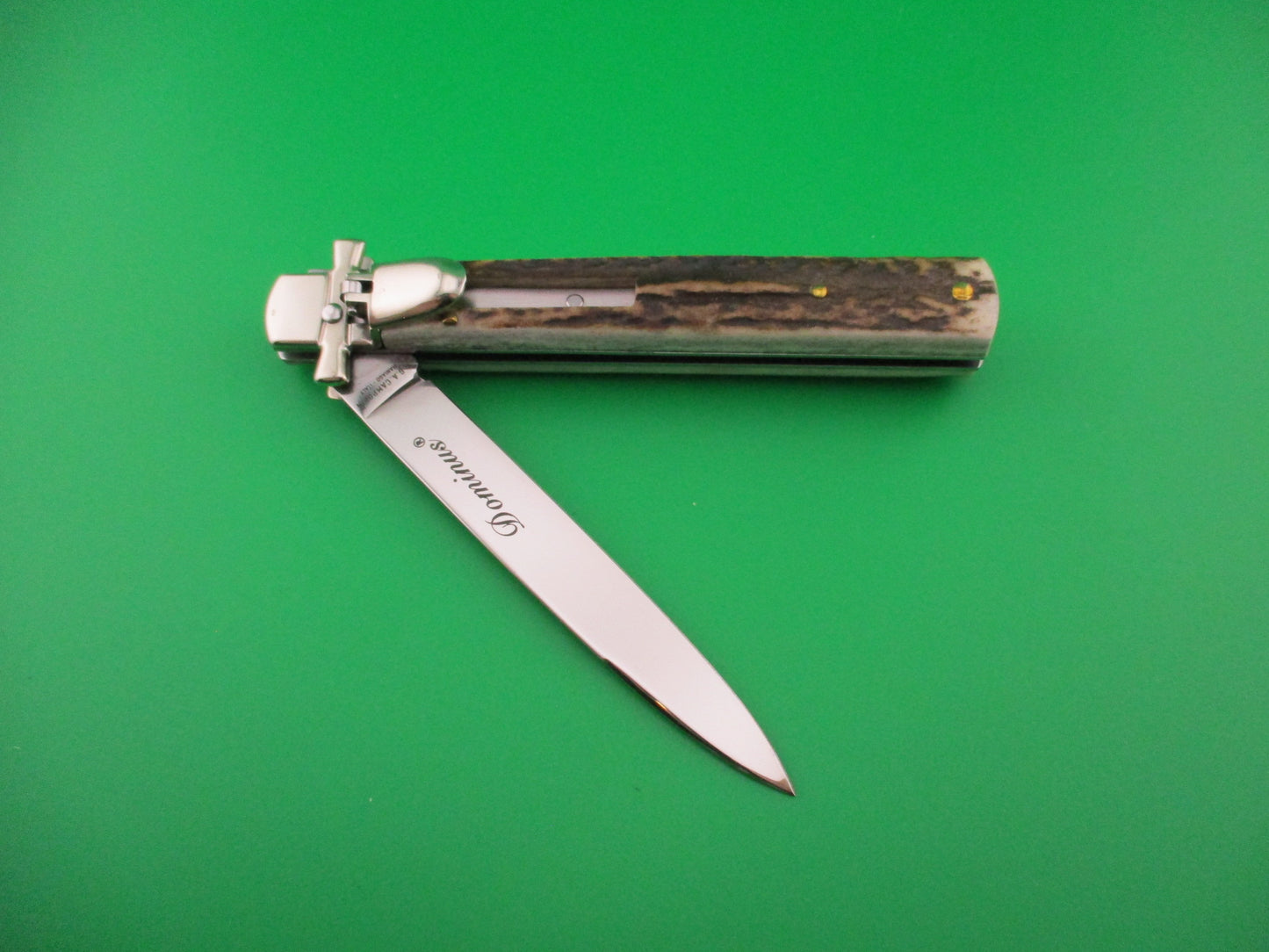 AGA CAMPOLIN Dominus 23cm Stag Lever automatic knife new in box