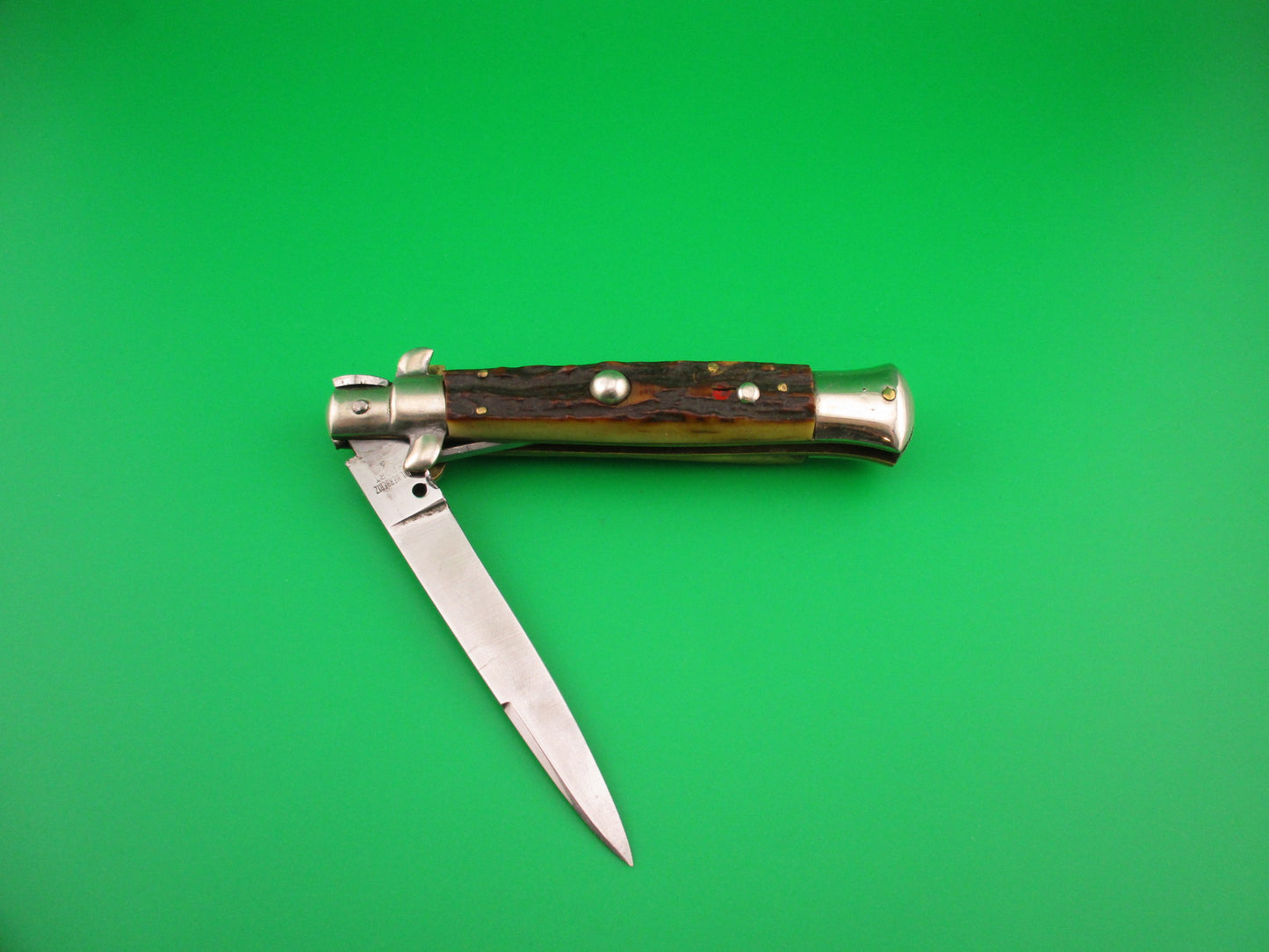C JUL HERBERTZ IMPORT 20cm Italian Transitional Stag Red Dot automatic knife