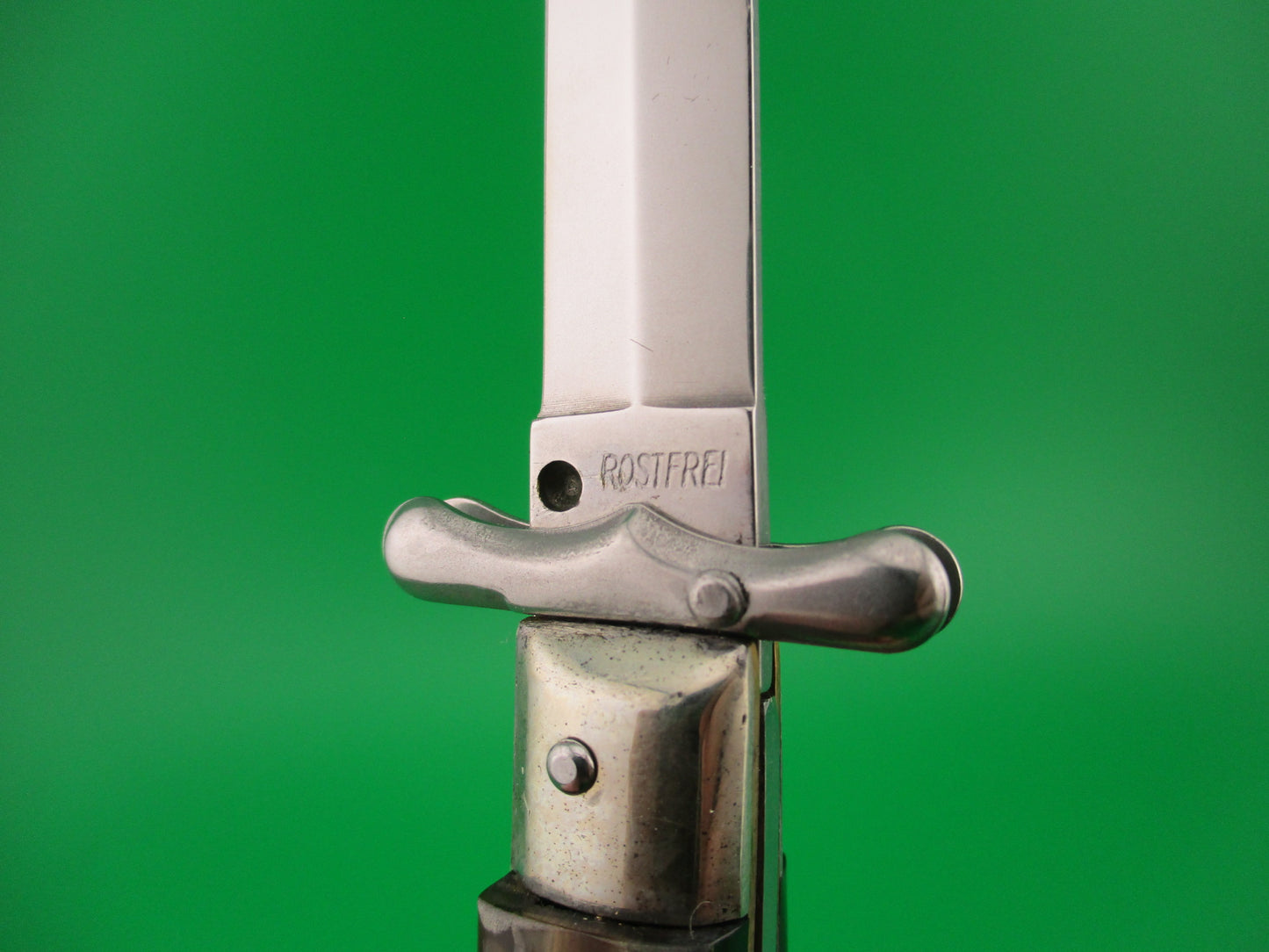 ROSTFREI 19cm Italian Medici Horn Swing guard dagger automatic knife
