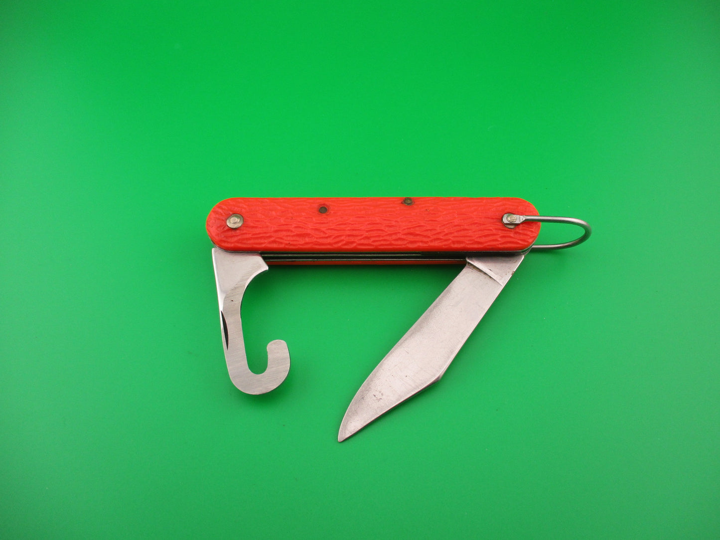 CAMILLUS vintage MC1 Orange paratrooper automatic knife with hook blade