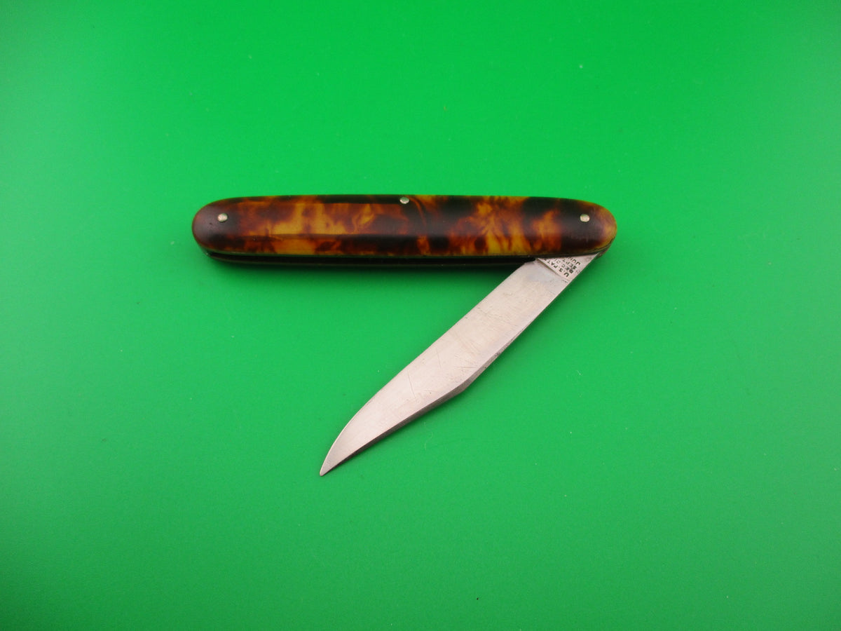 SCHRADE CUT CO 3 3/8" Cigar Jack Tortoise vintage automatic knife 1404 3/4S