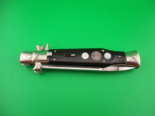 AGA CAMPOLIN ITALY 29cm Italian BLACK WIDOW Fulcrum Wasp Square button automatic knife