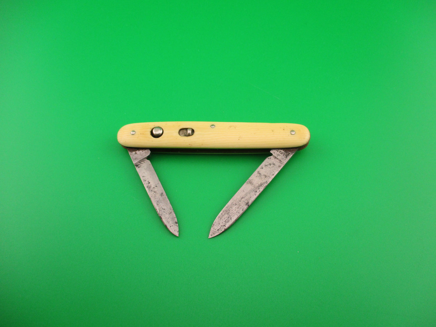 Schrade Walden small double 741 Ivory celluloid switchblade knife