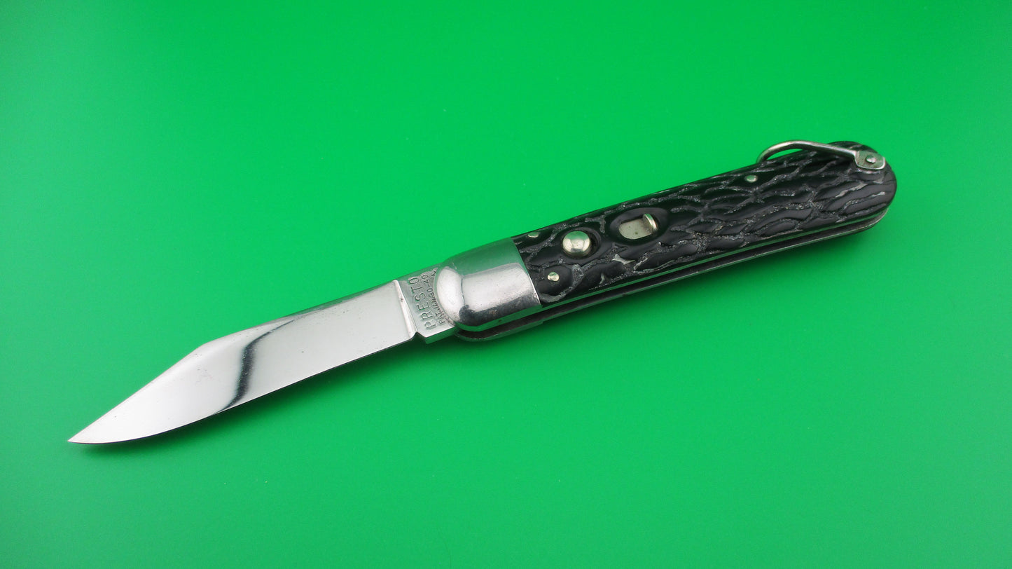 PRESTO M2 Geo Schrade Knife Co Military paratrooper black switchblade knife