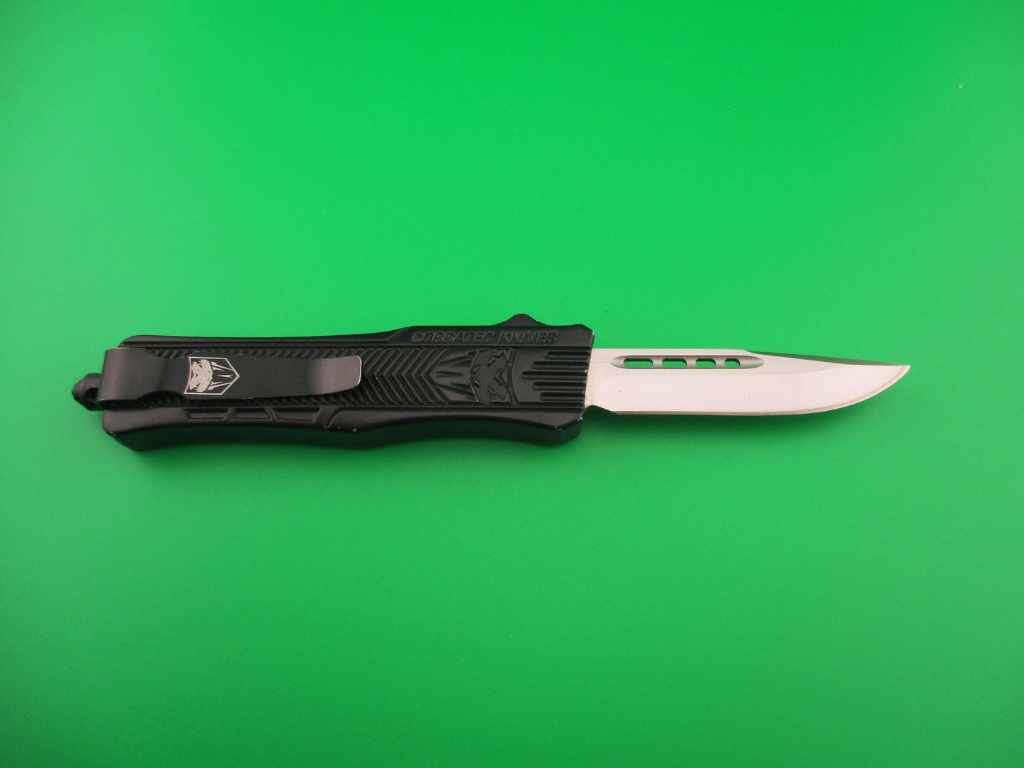 Cobratech CTK-1 SBCTK-1SDNS 7 inch Black Drop point OTF DA automatic knife