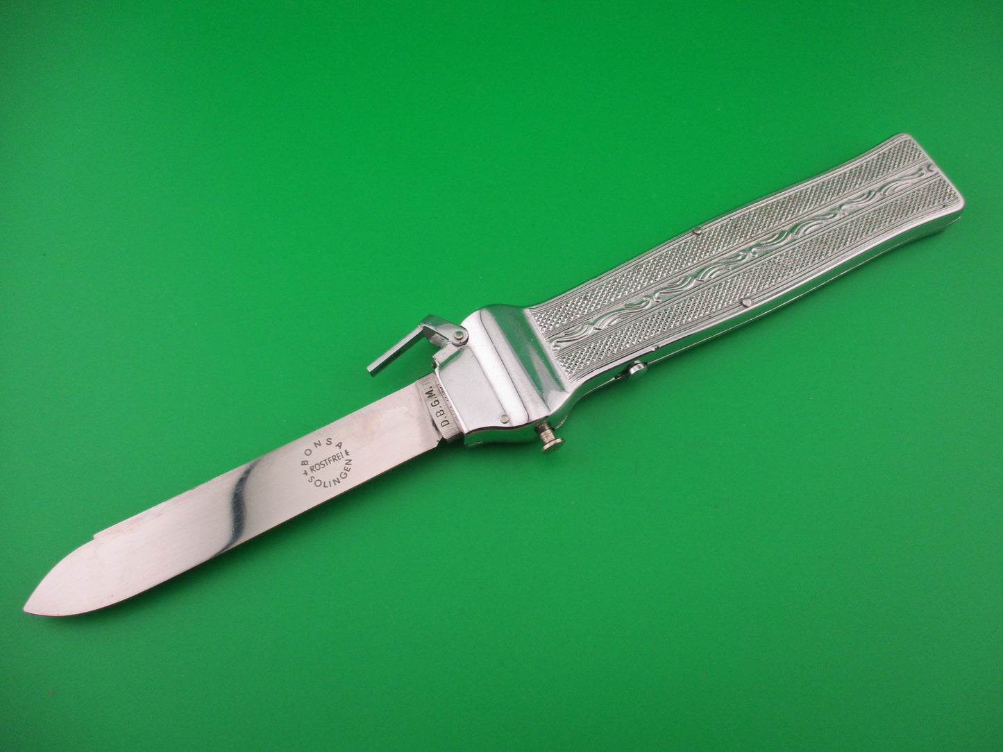 BONSA DBGM SOLINGEN 24cm German Trapdoor All Metal Vintage OTF automatic
