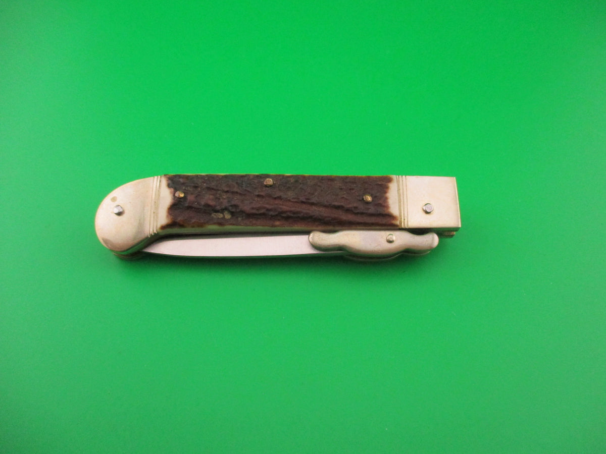 Hubertus SOLINGEN 10cm (closed) German Guardian Stag automatic knife