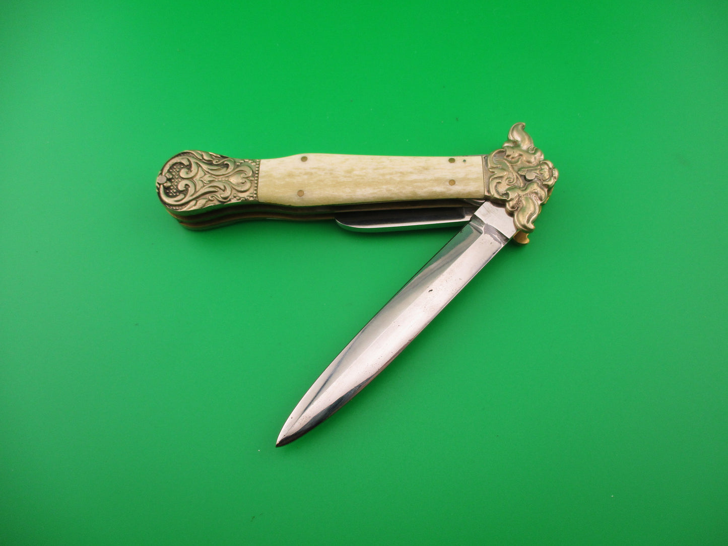 JTK Custom 9 inch Old English Style Dagger blade Pen Blade Release automatic knife