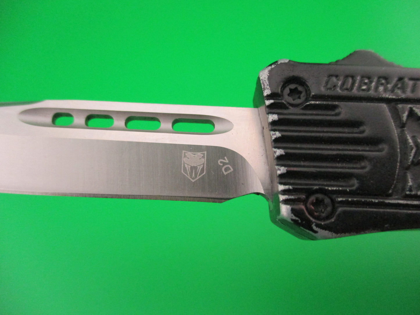 Cobratech CTK-1 SBCTK-1SDNS 7 inch Black Drop point OTF DA automatic knife