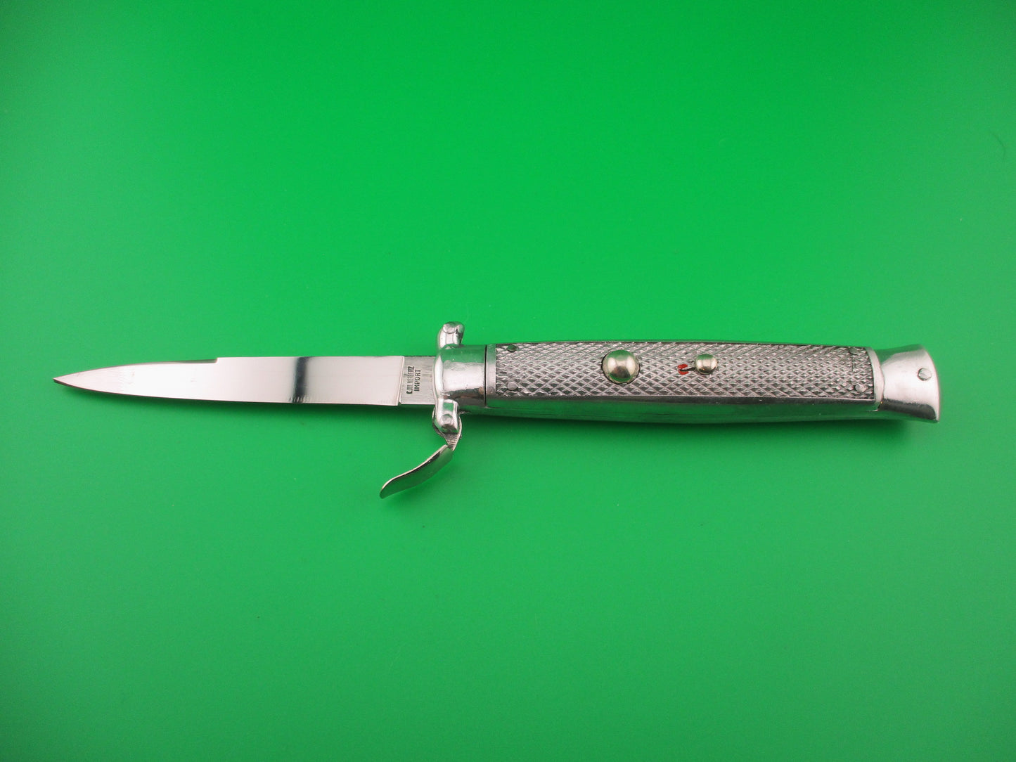 C JUL HERBERTZ IMPORT 21cm Italian Trapdoor OTF 1960s Vintage Aluminum automatic knife