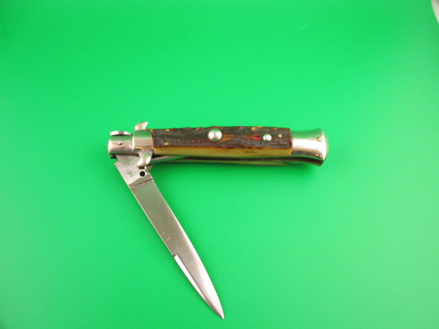 C JUL HERBERTZ IMPORT 20cm Italian Transitional Stag Red Dot automatic knife
