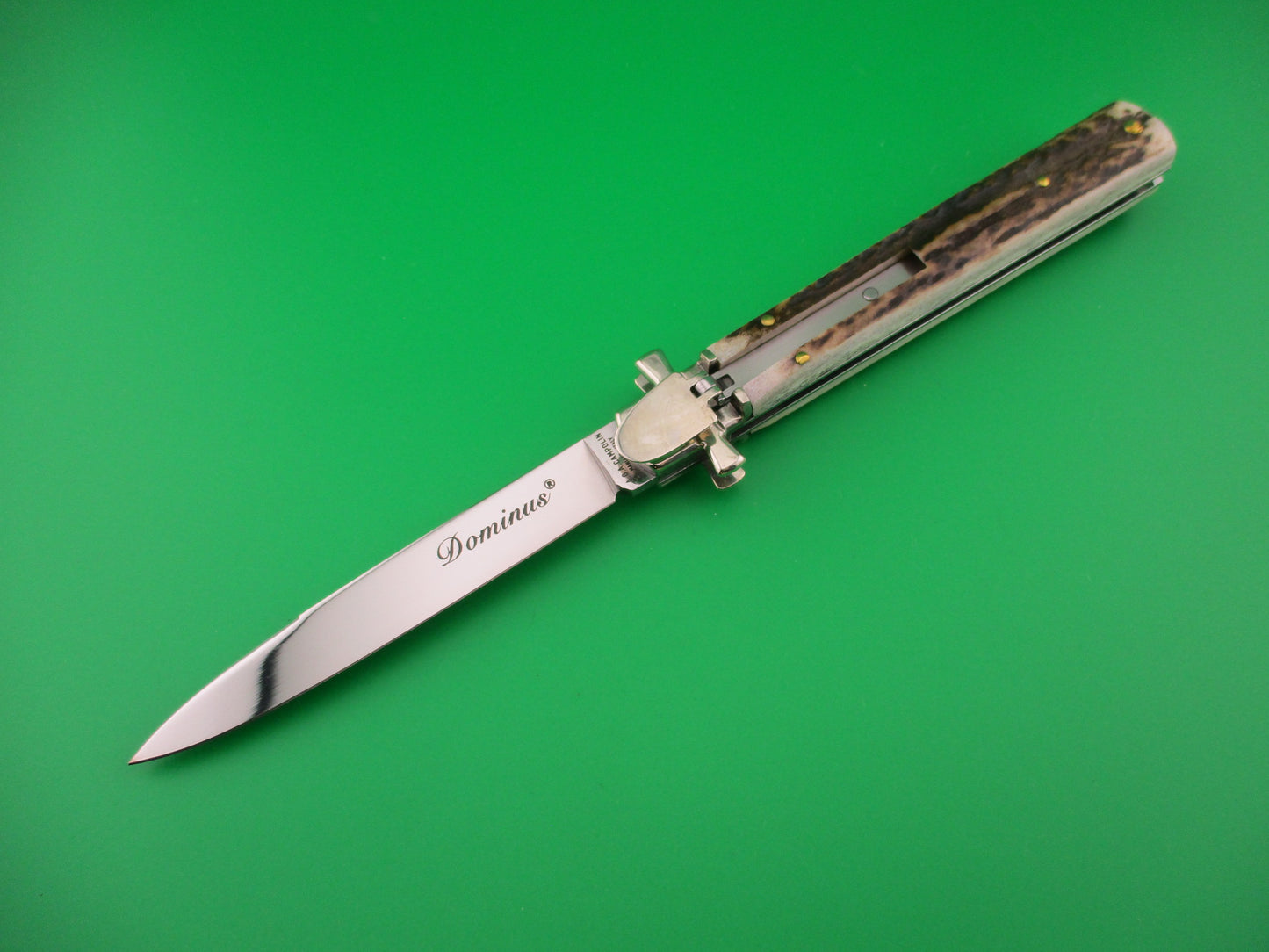 AGA CAMPOLIN Dominus 23cm Stag Lever automatic knife new in box