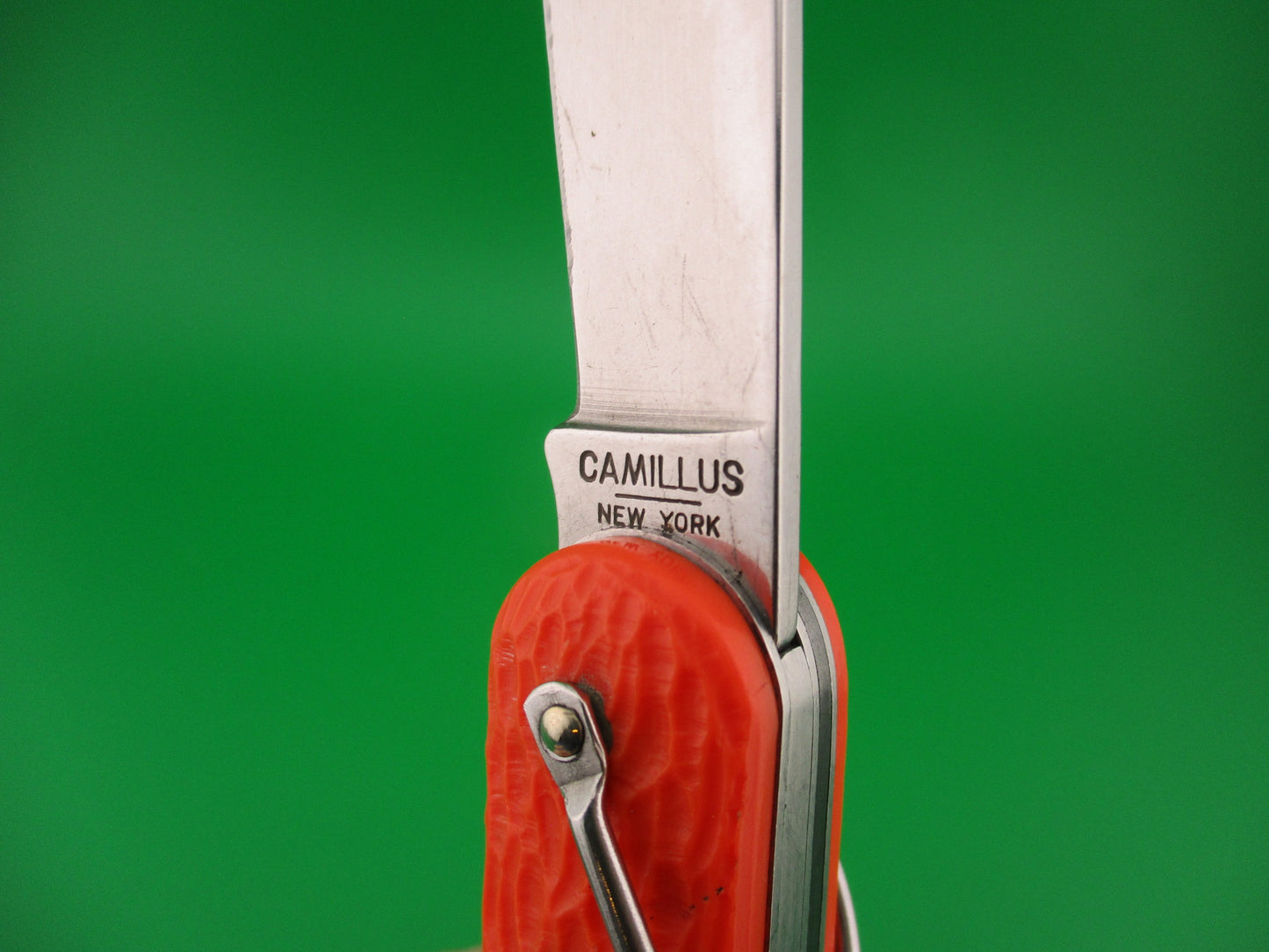 CAMILLUS vintage MC1 Orange paratrooper automatic knife with 2nd manual blade