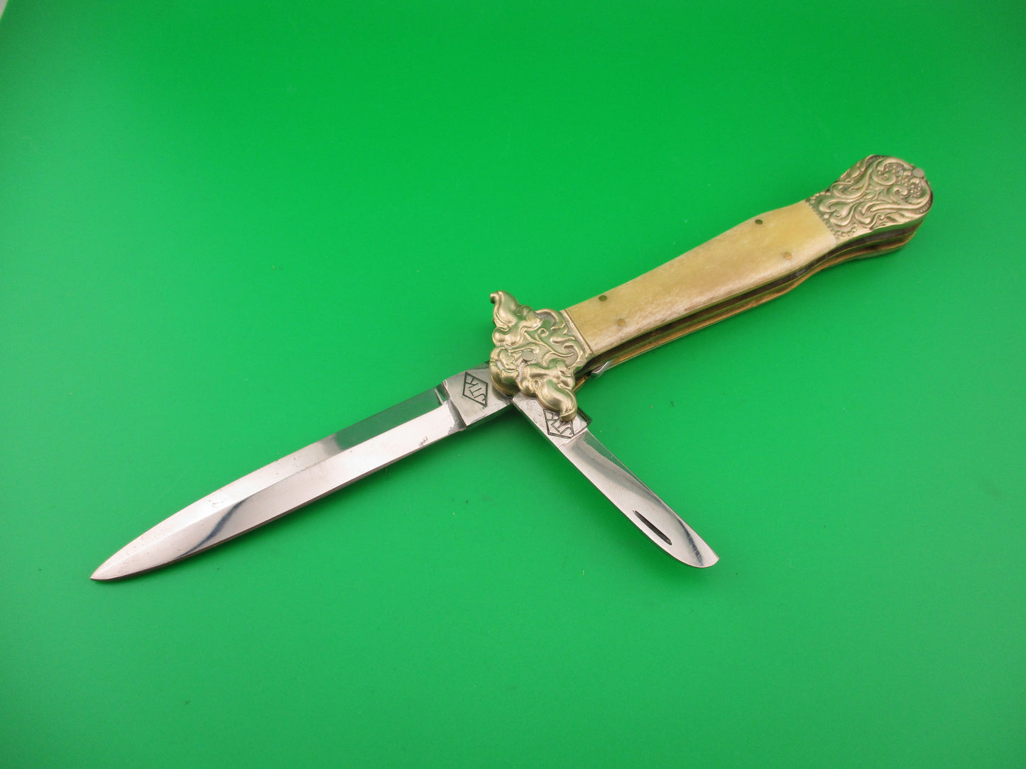 JTK Custom 9 inch Old English Style Dagger blade Pen Blade Release automatic knife