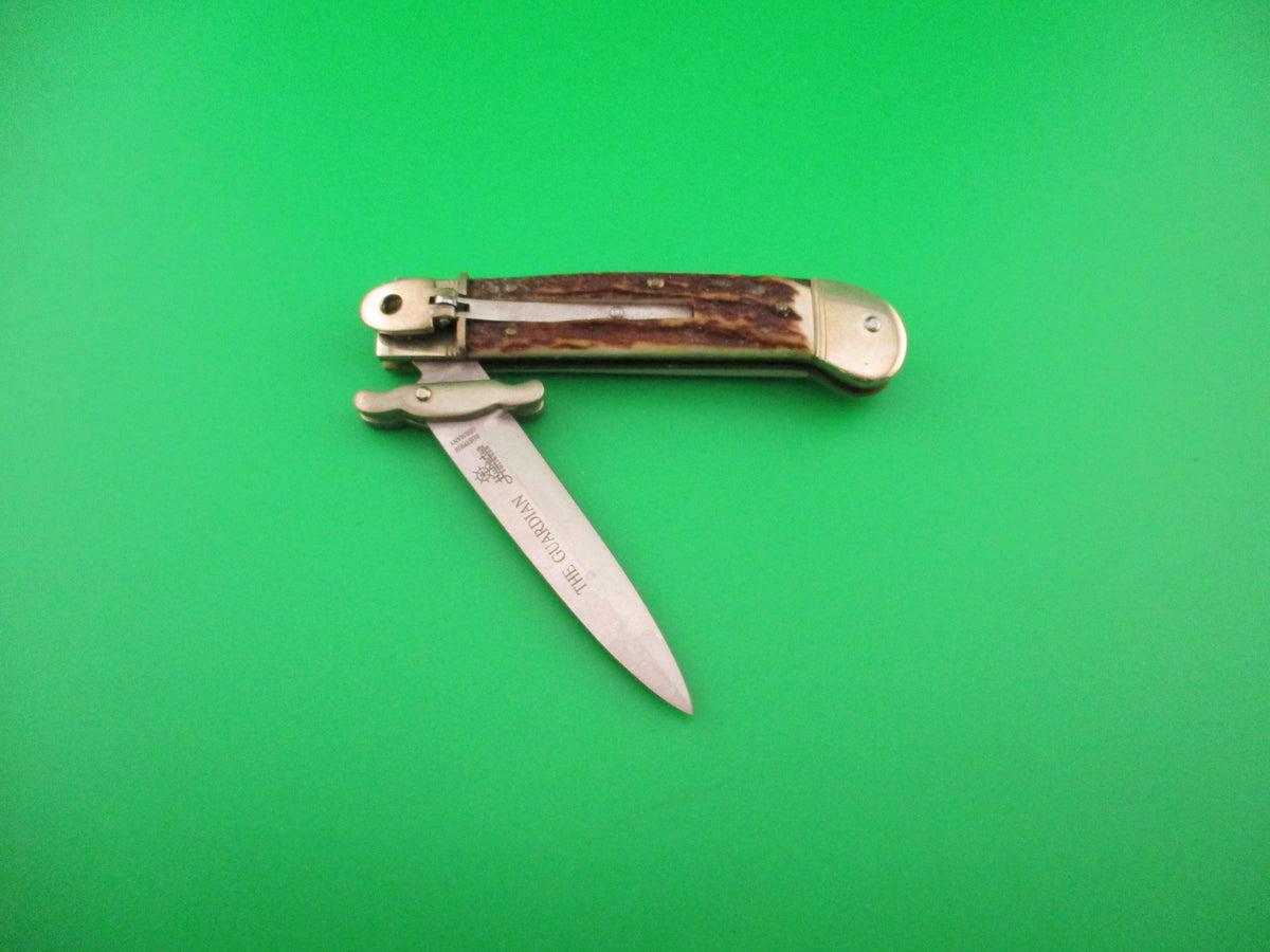 Hubertus SOLINGEN 10cm (closed) German Guardian Stag automatic knife