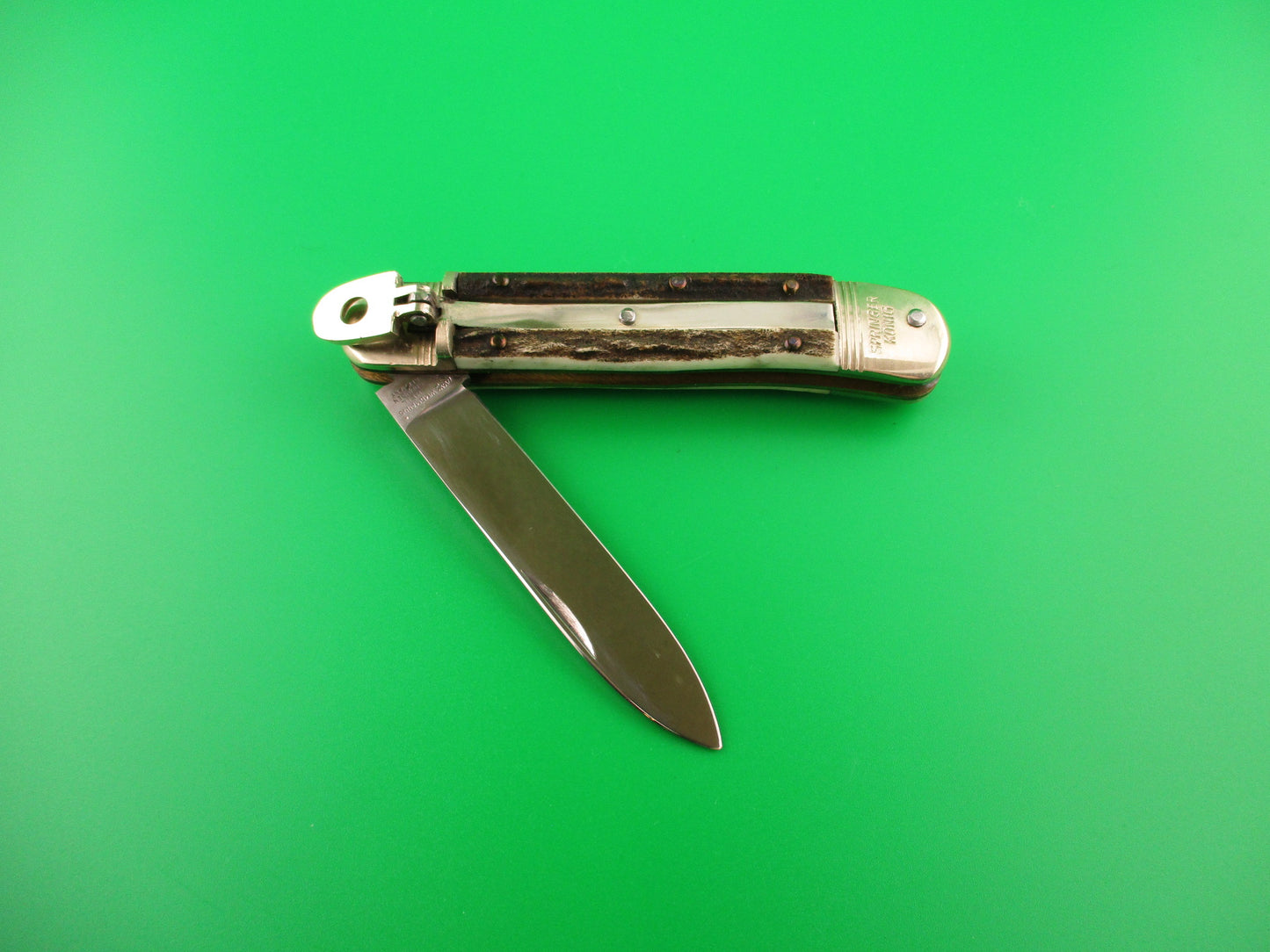 WEIDMANNS HEIL SOLINGEN GERMANY 10cm German Lever Stag automatic knife