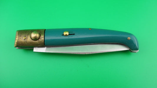 Jndiana PATENT 21cm Italian Pattada Green Birds head automatic knife