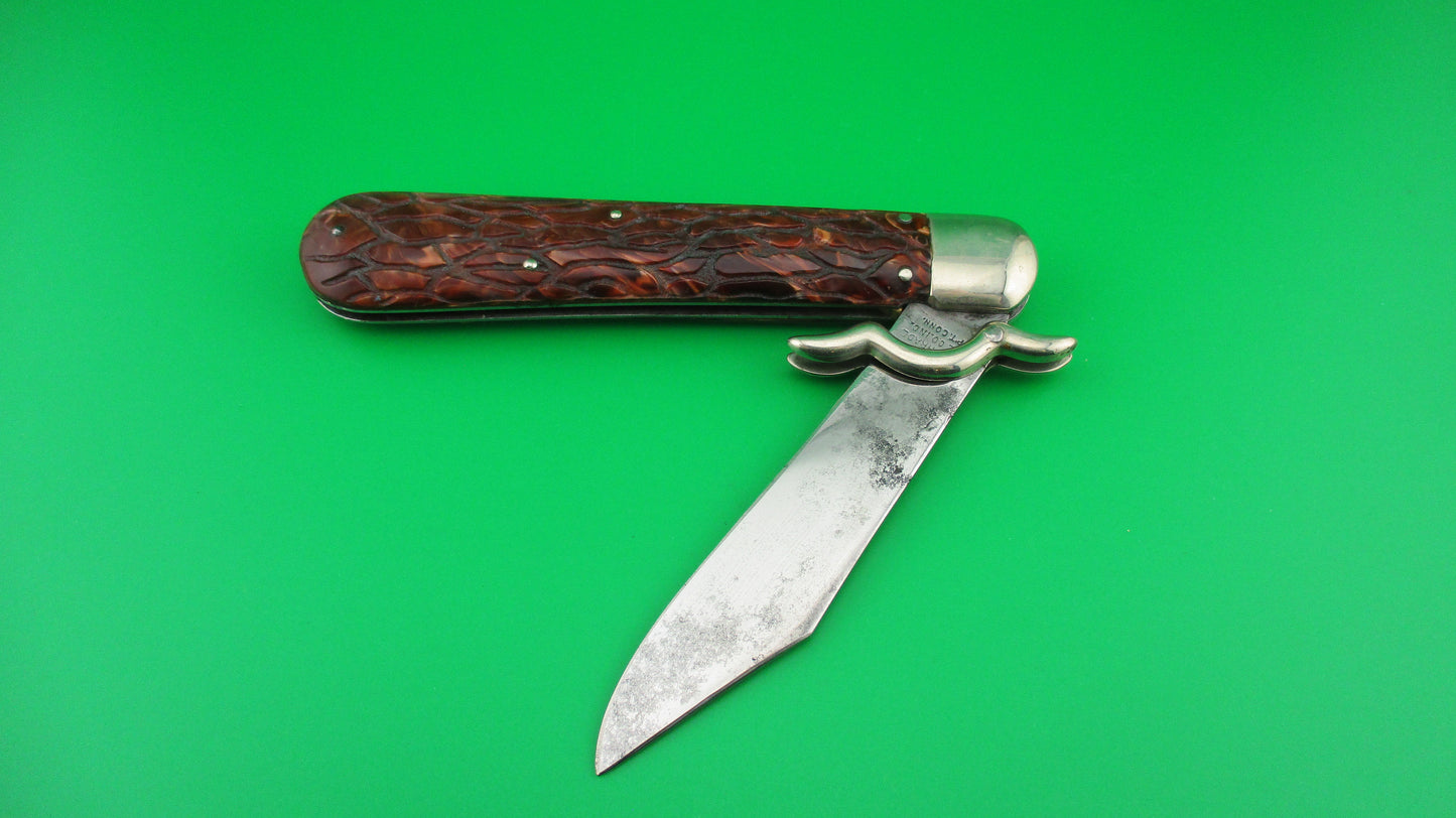 PRESTO Lazy W Folding Guard Hunter Wormgroove switchblade knife