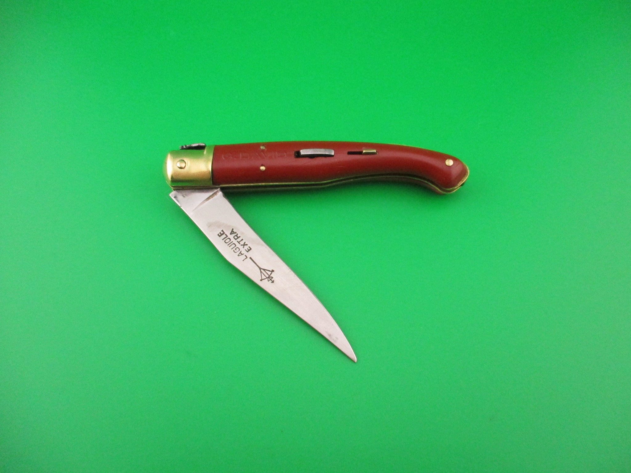 z G DAVID LAGUIOLE EXTRA 20cm French RARE RED automatic knife