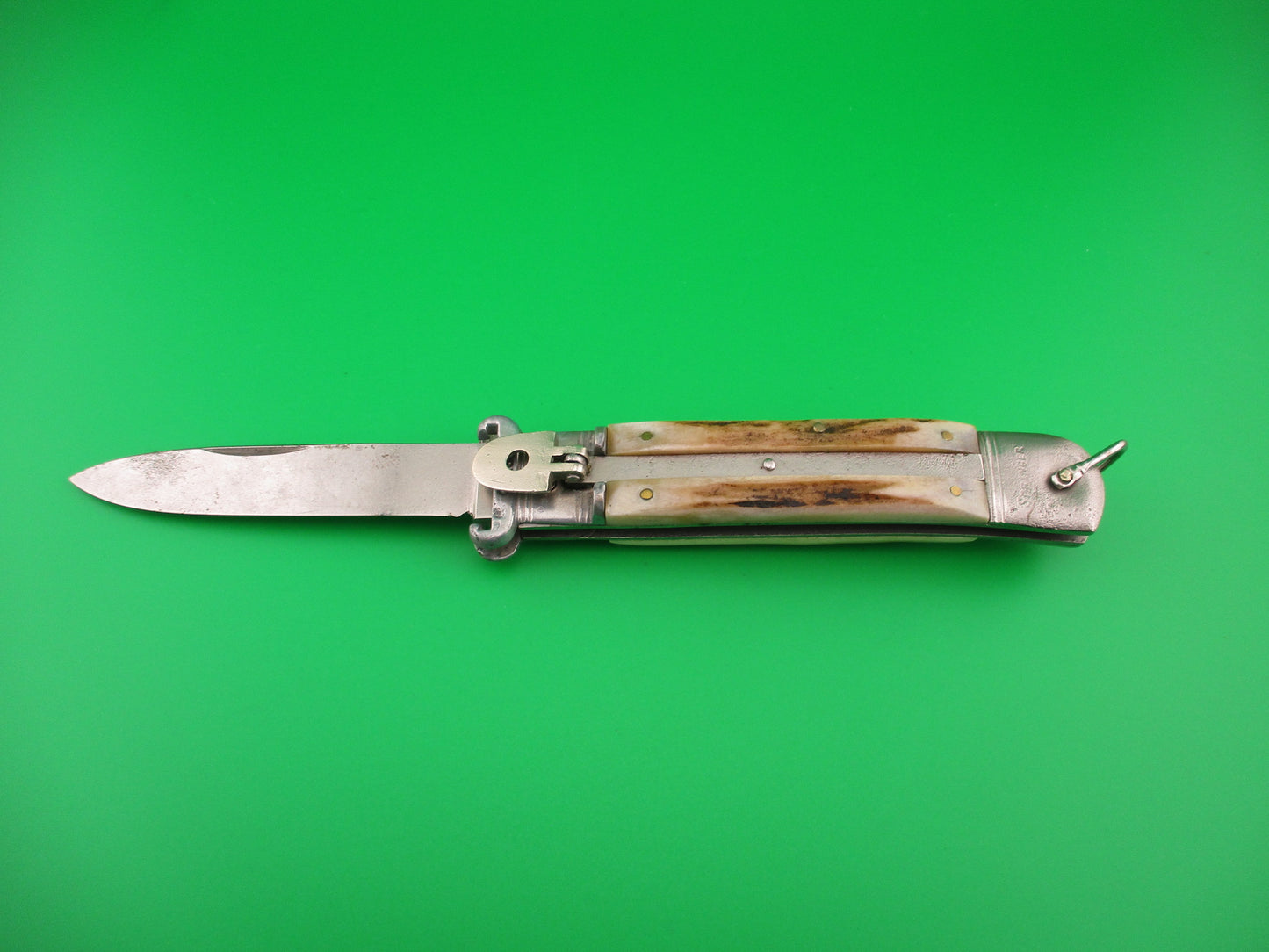 SOLINGEN GERMANY SPRINGER 20cm German Stag Shellpuller Lever automatic knife