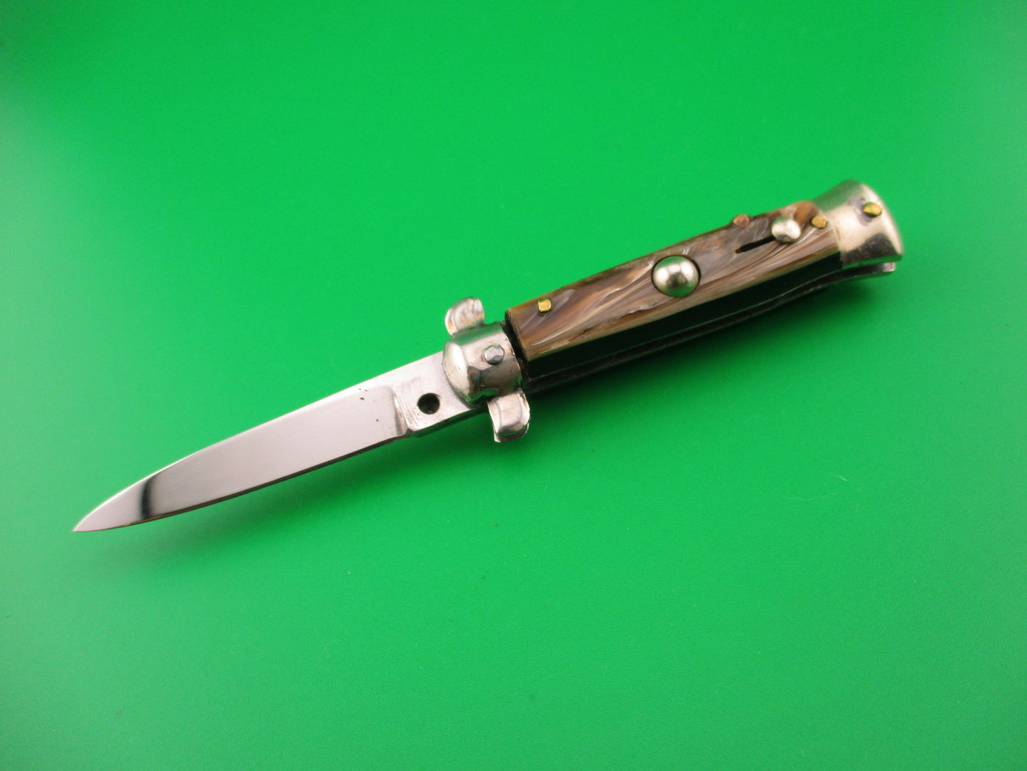 RARE INOX 12cm Italian Derby Totem BoBc vintage 1960s automatic knife