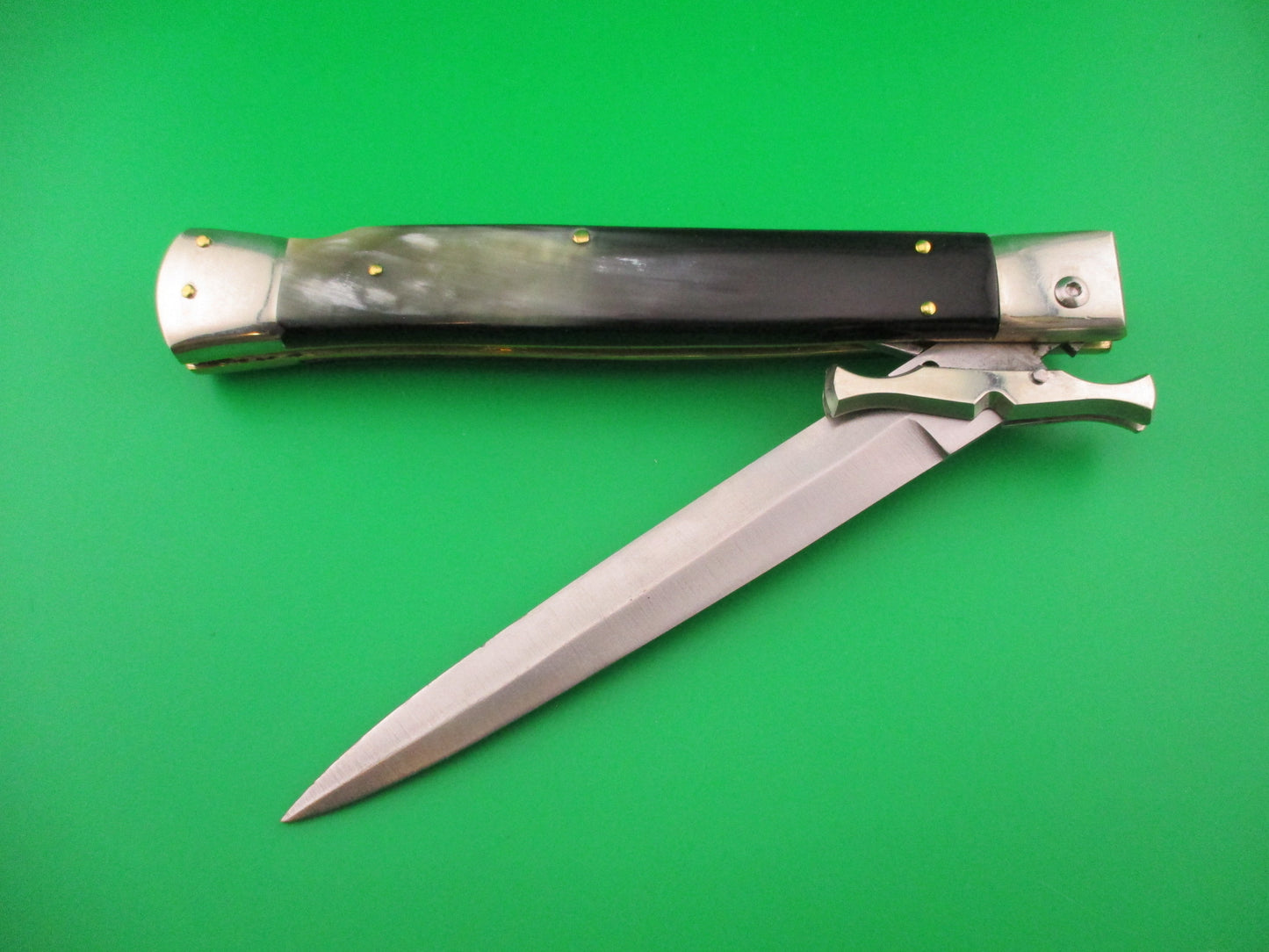 Renzo Pascotto 33cm Italian BATWING swing guard Dagger Horn Automatic knife