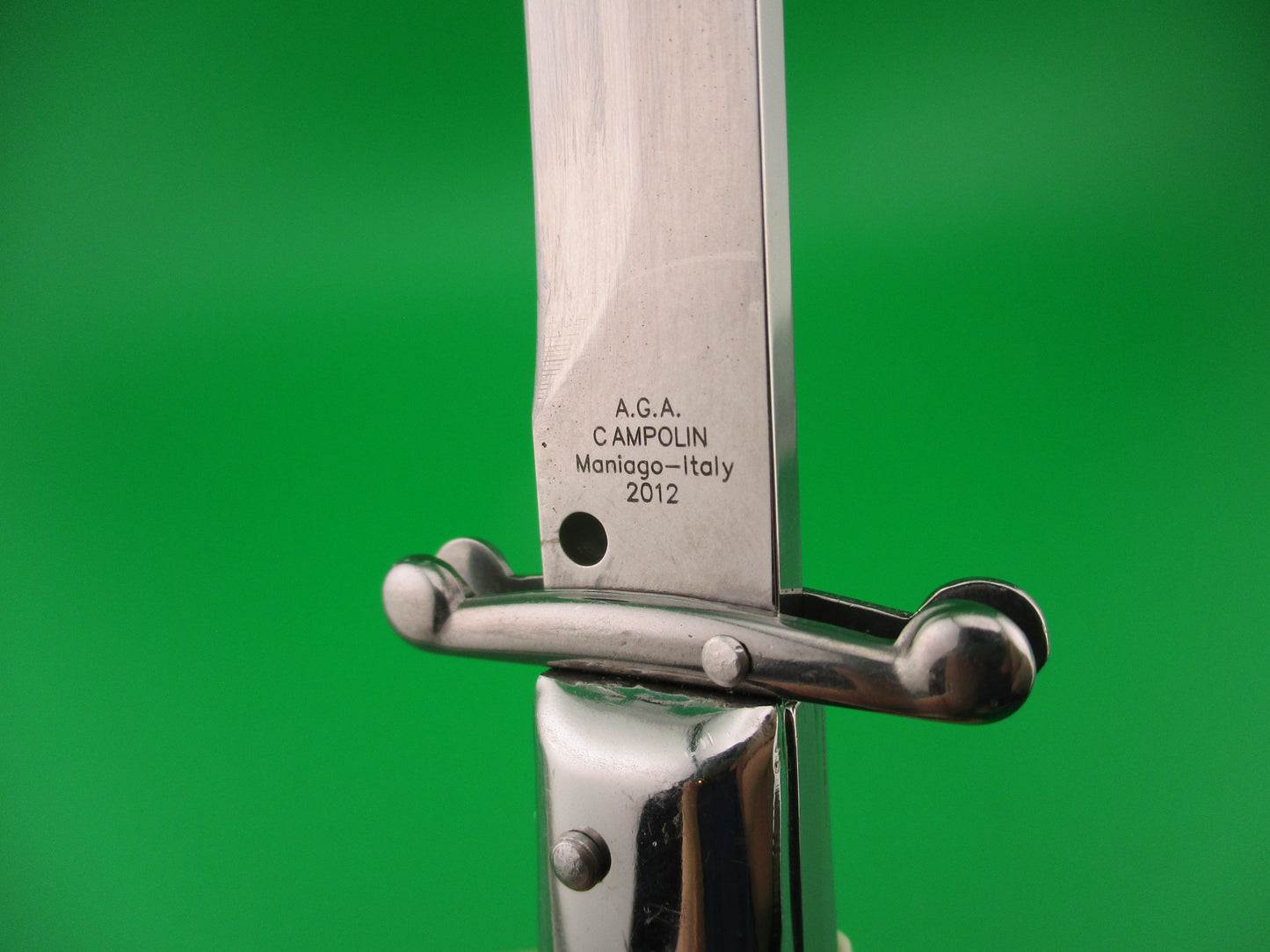 AGA CAMPOLIN 23cm Italian Swing Guard Stag Bayonet blade automatic knife 2012