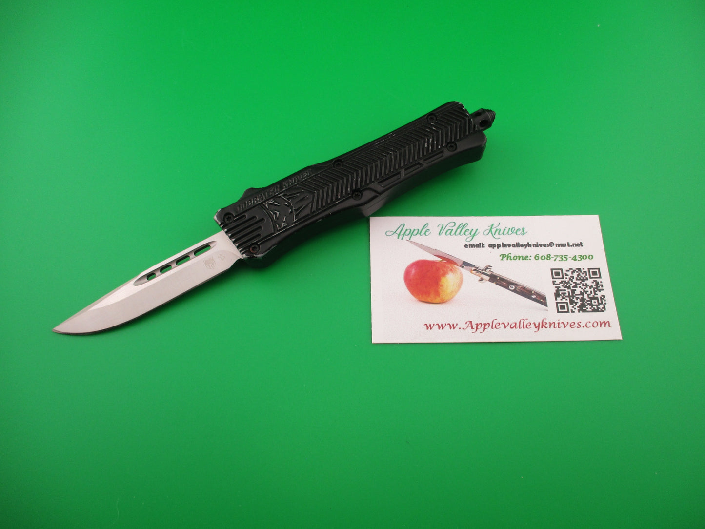 Cobratech CTK-1 SBCTK-1SDNS 7 inch Black Drop point OTF DA automatic knife