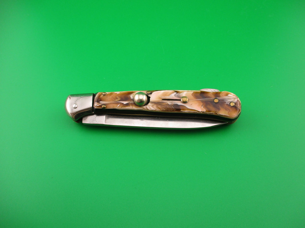 Rostfrei 20cm Italian Birds head Coffee & Cream lockback automatic knife