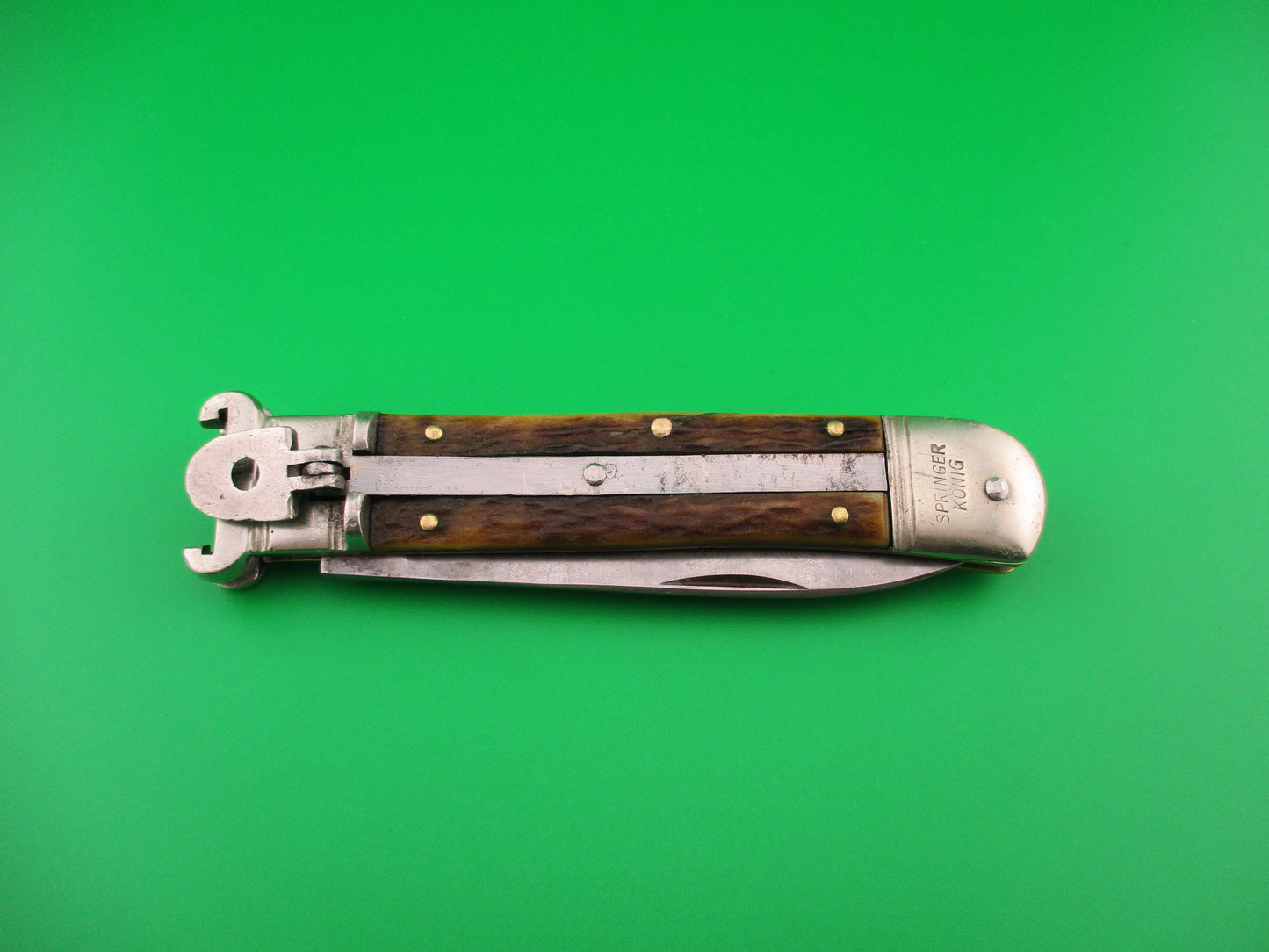 SOLINGEN MI GERMANY 20cm German Lever Shell puller automatic Johnny Cade knife